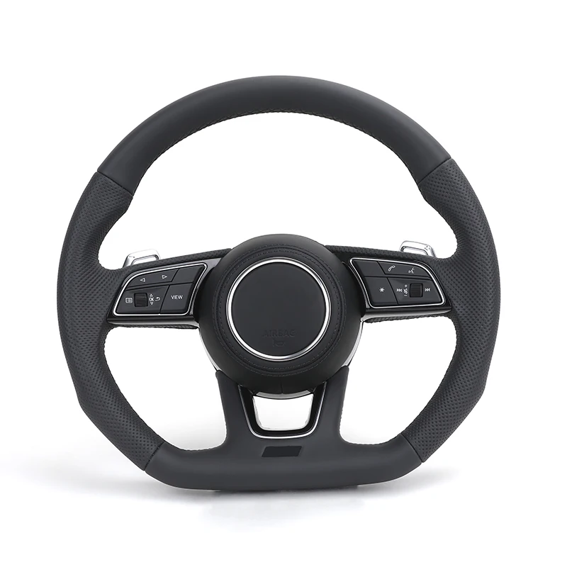 

S-Line Half Perforated Leather Steering Wheel for Audi A3 A4 B8 A5 A6 C6 C7 A7 R8 RS3 RS4 RS5 S3 S4 S5 B9 RS6 RS7 Q3 Q5 Q7 TT