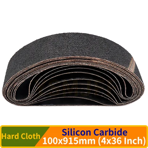 샌딩기 금속 연마용 실리콘 카바이드 샌딩 벨트, P24-P320 그릿 연마 샌딩기 벨트, 915*100mm, 4*36 인치