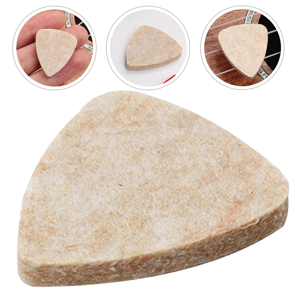 

3Pcs Wool Felt Guitar Picks Lightweight Portable Guitar Plectrums Practical Playing Practice Accessory Wool Felt Plectrum