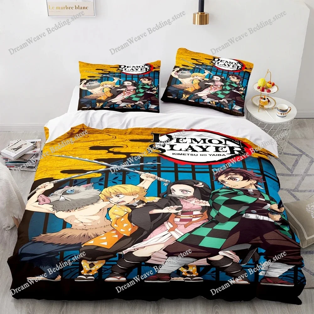 Anime Rengoku Kyoujurou Tanjirou Duvet Cover Cartoon Bedding Sets Bed Set Quilt Comforter Covers Home Textiles USEuropeUK Size