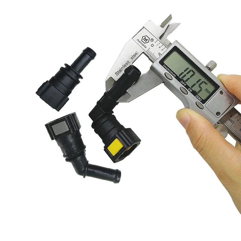 10mm D10 Fuel line quick connector fuel quick fittings female connector of 180 90 degree with double button 2 pcs a lot