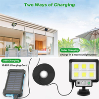 56LED/72COB Solar Street Light Split Type Motion Induction Outdoor Garden Lamp Commercial Wall Lamp with Remote Control