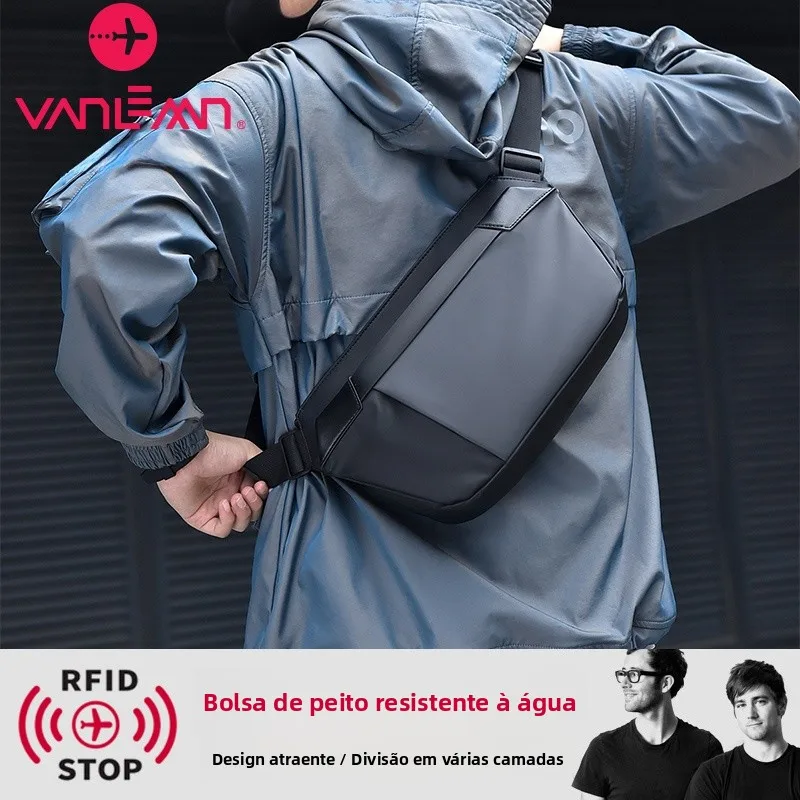 vanlemn-men's-multi-functional-waterproof-chest-bag-diagonal-outdoor-travel-cycling-commuting-bag-casual-style-polyester