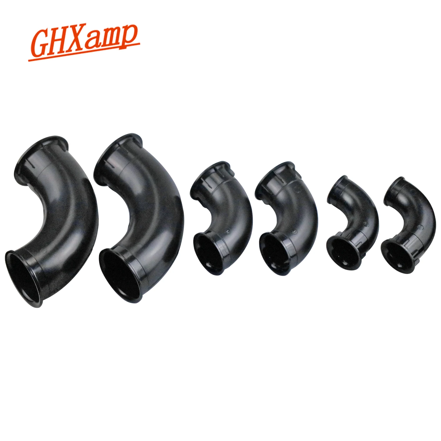 GHXAMP Curved Thickened ABS 6.5inch-12 inch Speaker Guide Tube Bass Inverted holes Subwoofer accessories Sound vent duct 2PCS