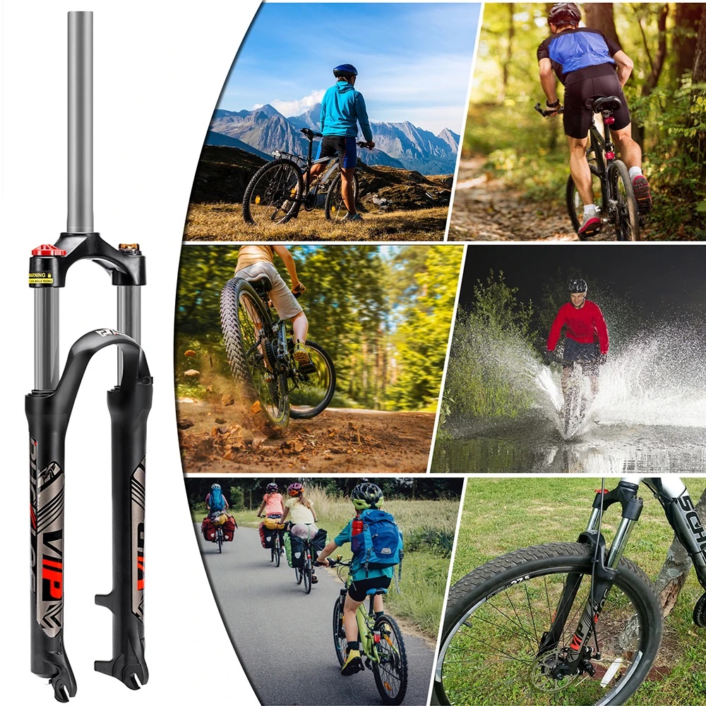 BUCKLOS Fahrrad Vorderradgabel 26 27,5 29 Zoll MTB Gabel 9*100 MM QR Mountainbike Gabeln Aluminiumlegierung Federung Fahrradgabeln – Detail 7