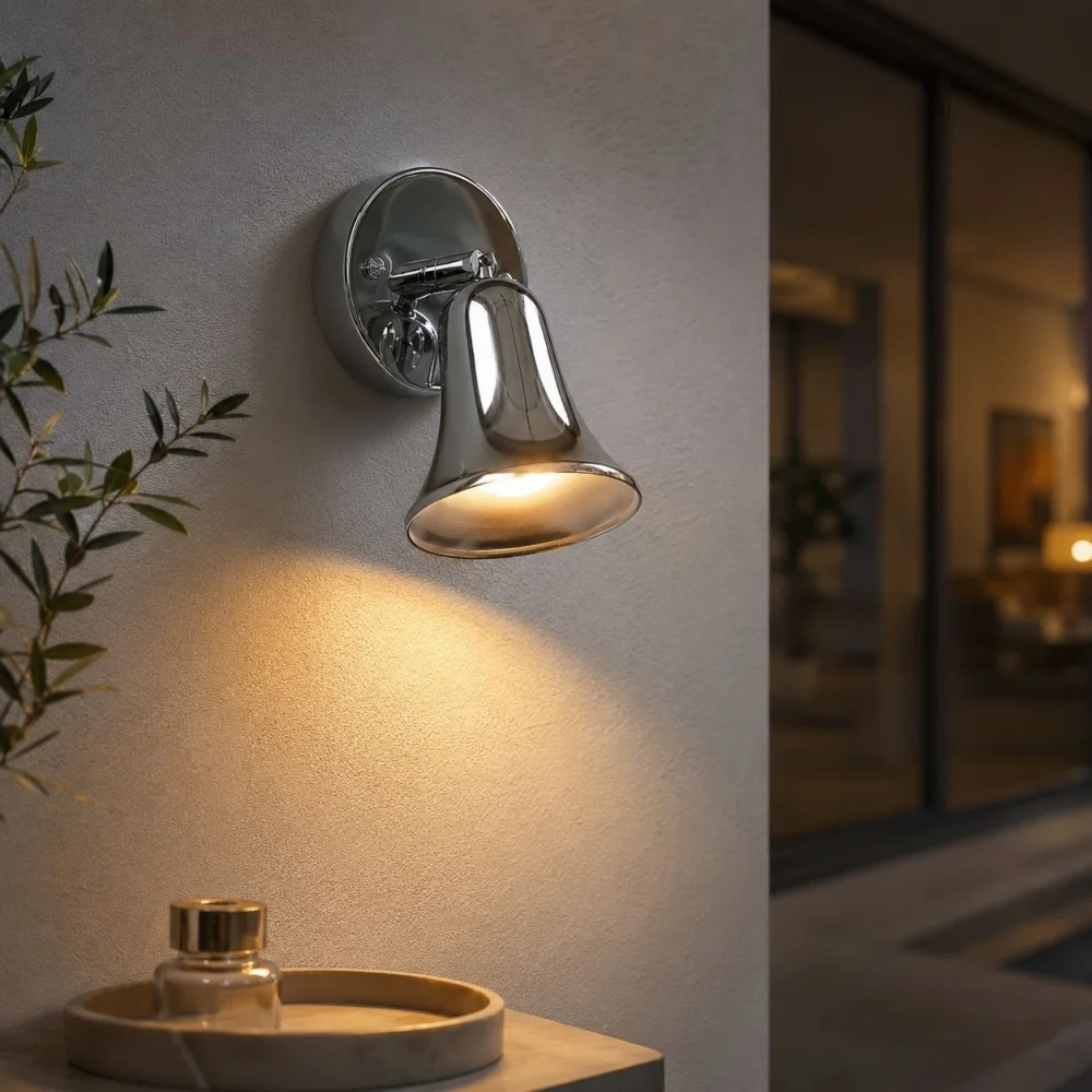 Vintage Bell Wall Lamp Iron Minimalist Wall Light Shop Door Logo Signboard Spotlight Bedhead Entrance Corridor Decorative Lamp
