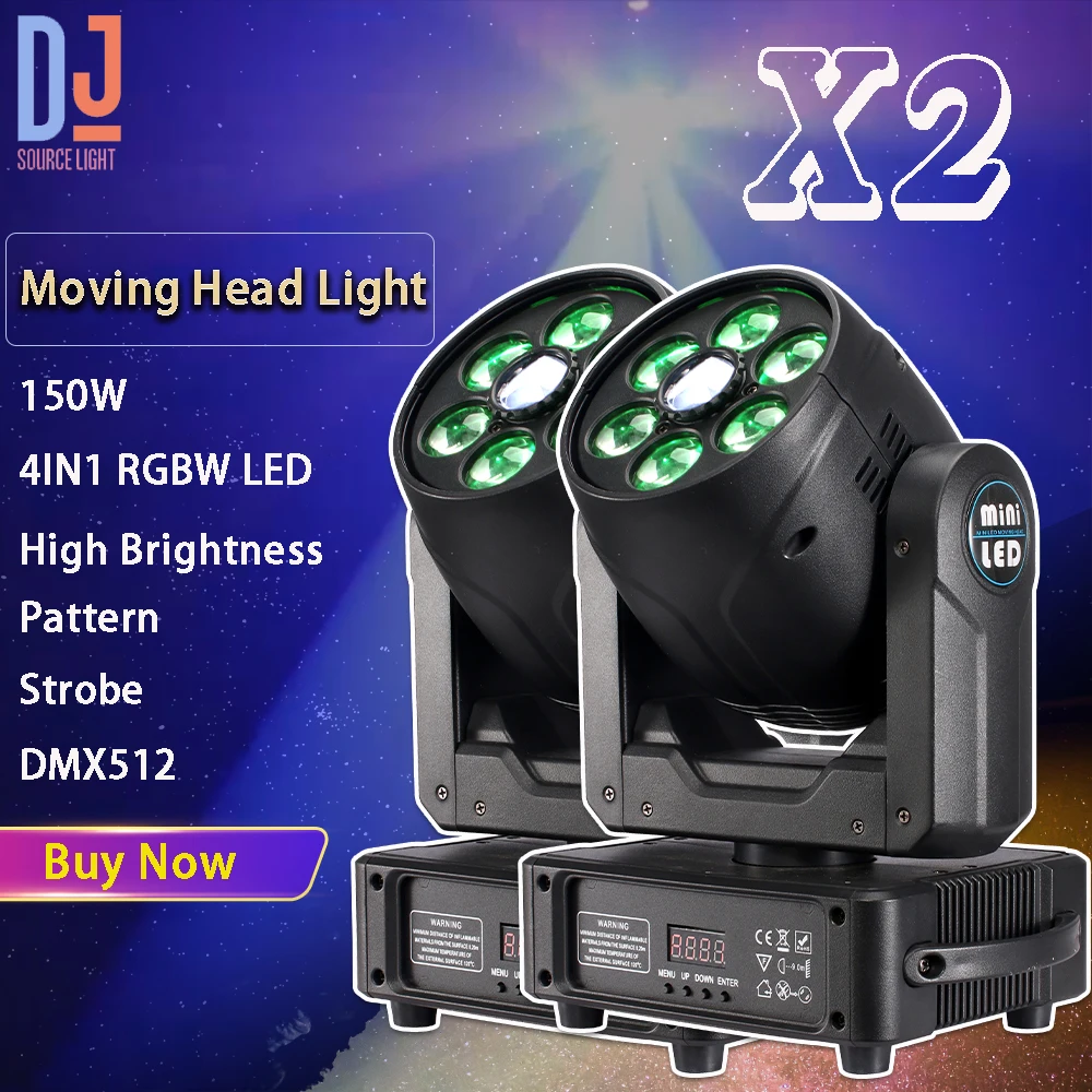 

2Pcs/lot 150W 6 Bee Eyes Spot Moving Head Light Strobe Prism Effect DMX512 DJ Disco Party Show Bar Club Stage Lighting Effects