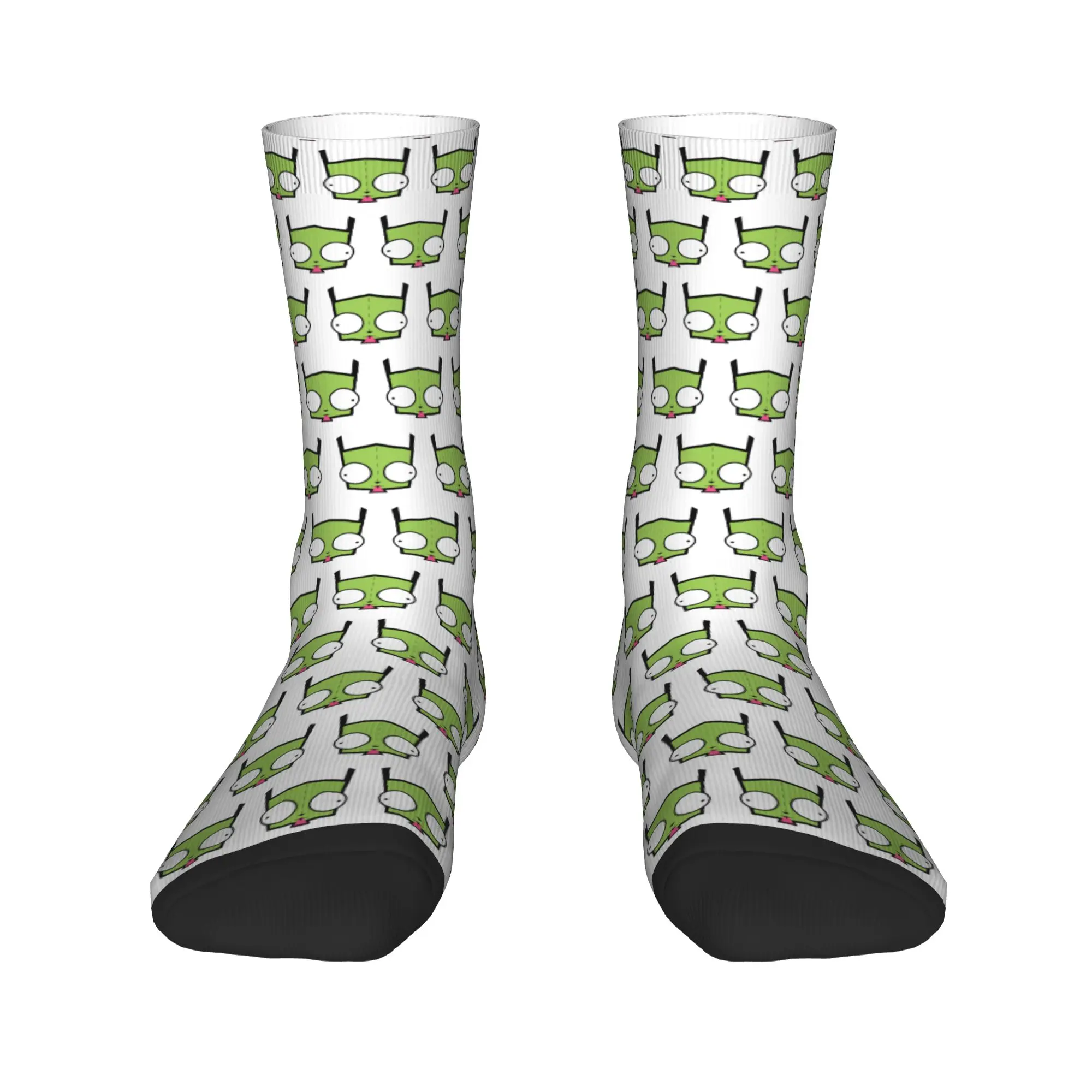 Retro Invader Zim Gir Soccer Socks  Polyester Long Socks for Unisex Sweat Absorbing