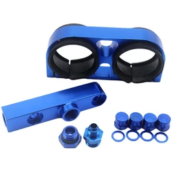 Colector de salida de aluminio Billet, filtro de combustible Dual de 60MM, soporte de bomba de combustible/abrazadera/montaje para bomba de combustible 044 para BMW
