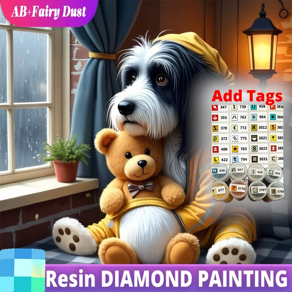 

Resin AB Fairy Dust Animal Diamond Mosaic Dog DIY New Arrival Painting Bear Acrylic Craft Supplies Handmade Gift