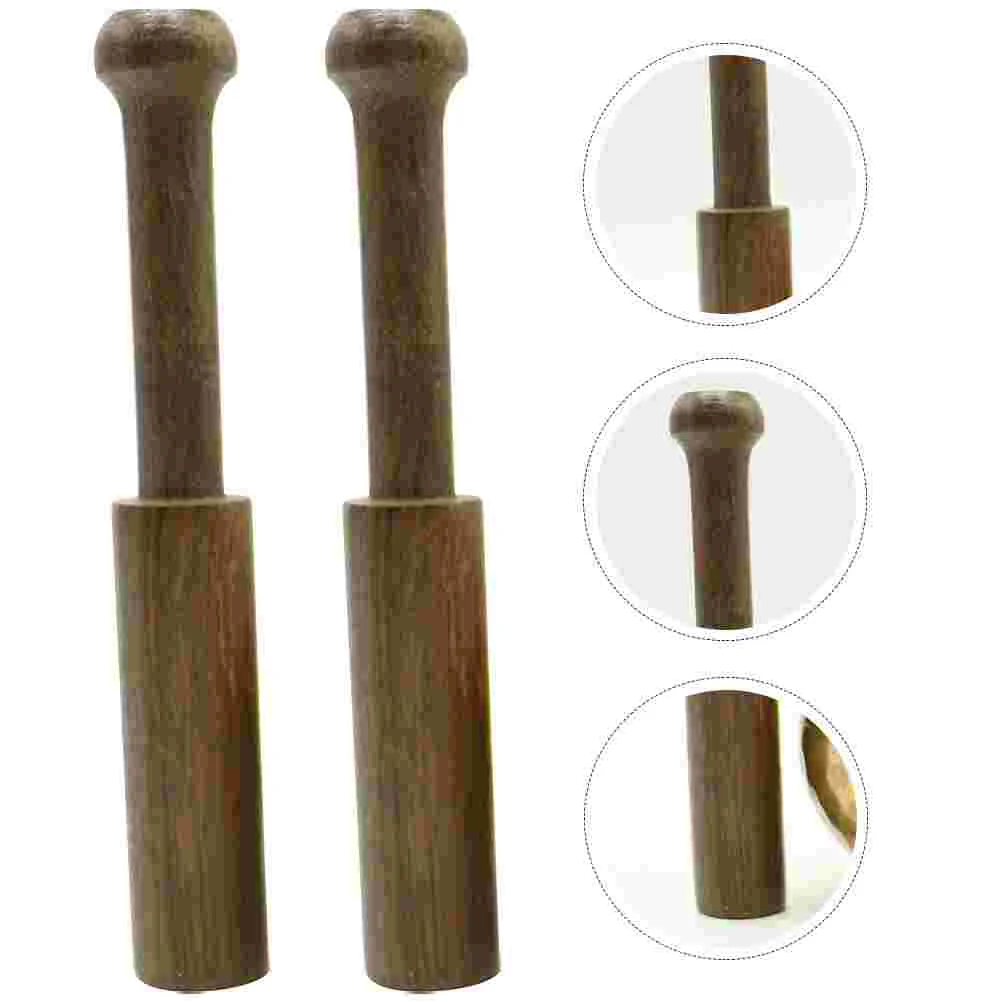 

2 Pcs Sound Bowl Knocking Stick Mallet Singing Meditation Buddha Wooden Parts Rod