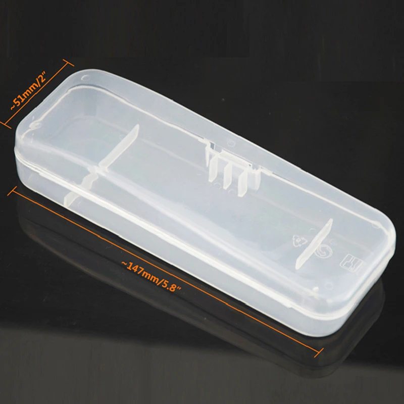 Men Travel Shaver Storage Box Handle Full Transparent Plastic Case Razor Storage Box Eco-Friendly PP Shaving Box High Quality