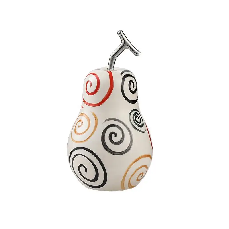 

LTT Creative Modern Simple Abstract Hand Painted Apple Pear Ornament Living Room Dining Table Ornament