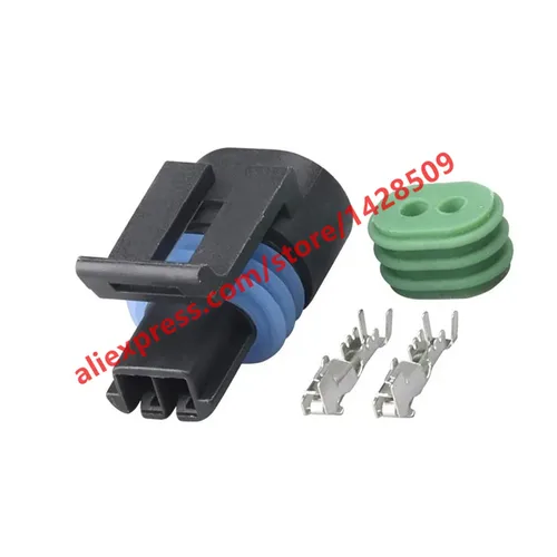 Conector de Sensor hembra Delphi GM, 2 pines, 12162193, 1 Juego