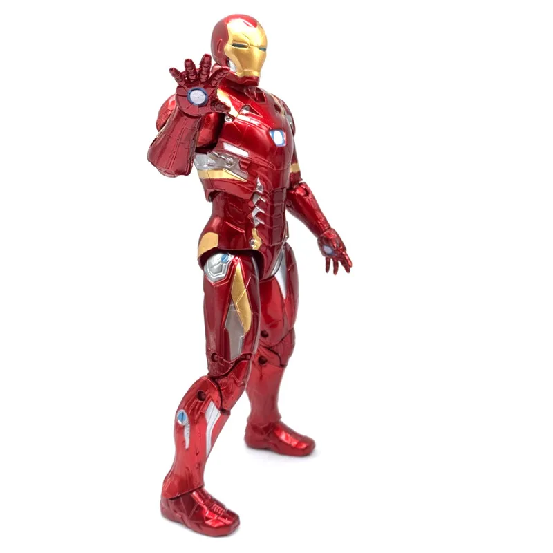 New Hotsale The Avengers Iron Man Spiderman Captain America Action Figure Color Box Desktop Ornament Joint Movable Model Gift