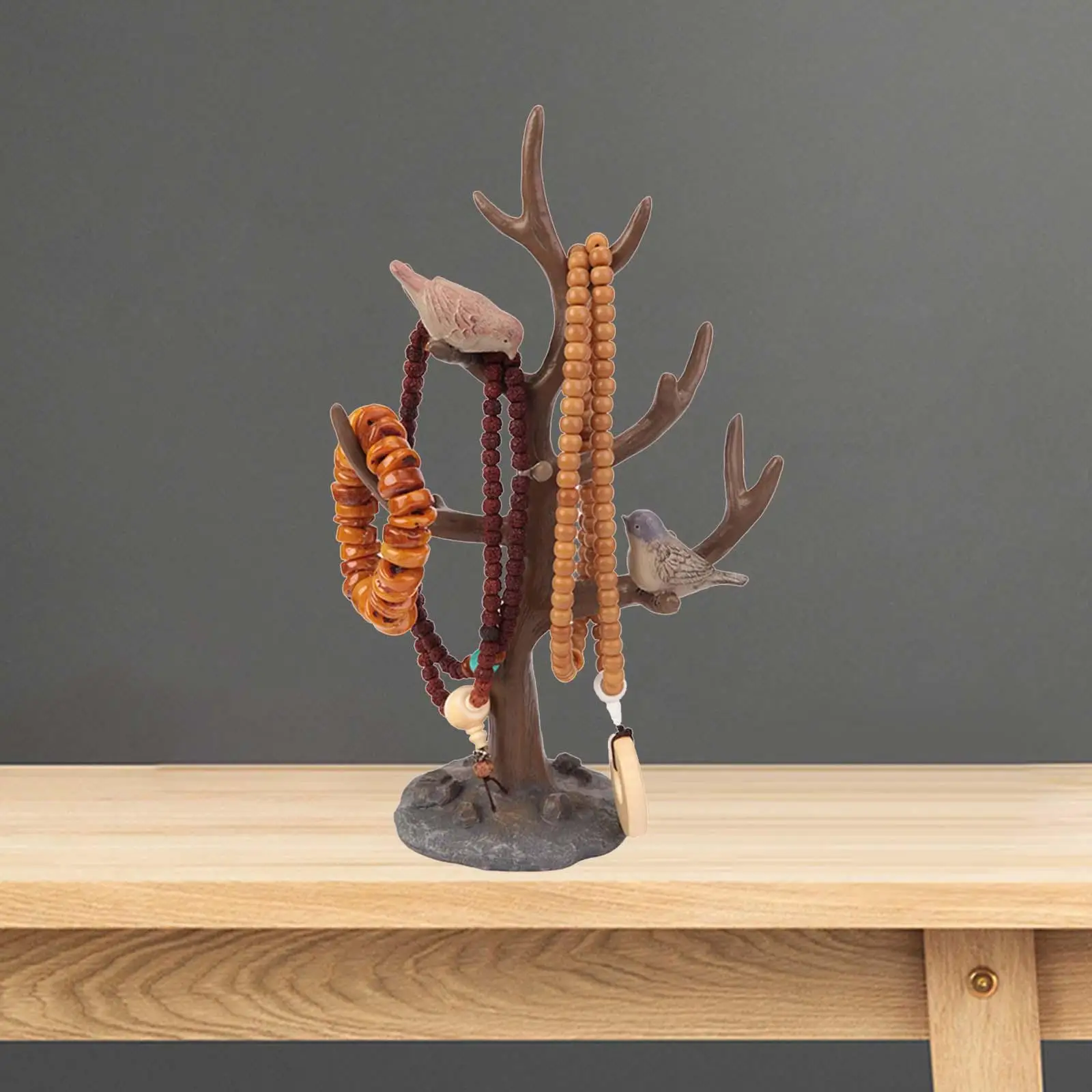 

Jewelry Stand Branch Bird Shape Jewelry Organizer Creative Sturdy Stable Base Countertop Jewelry Holder for Rings Necklaces