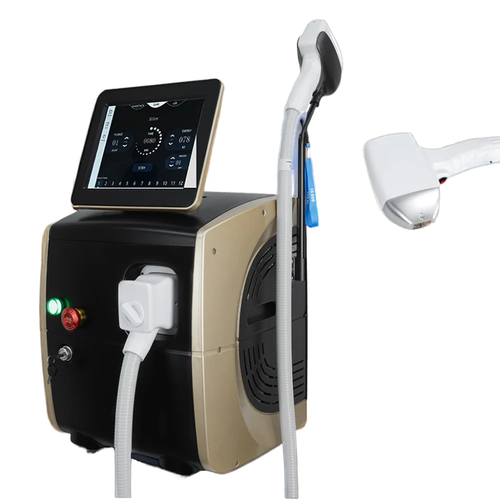 2025 Portable 4 Wavelength Diode1000W 3000W Ice Cool Permanent Hair Removal Desktop Machine
