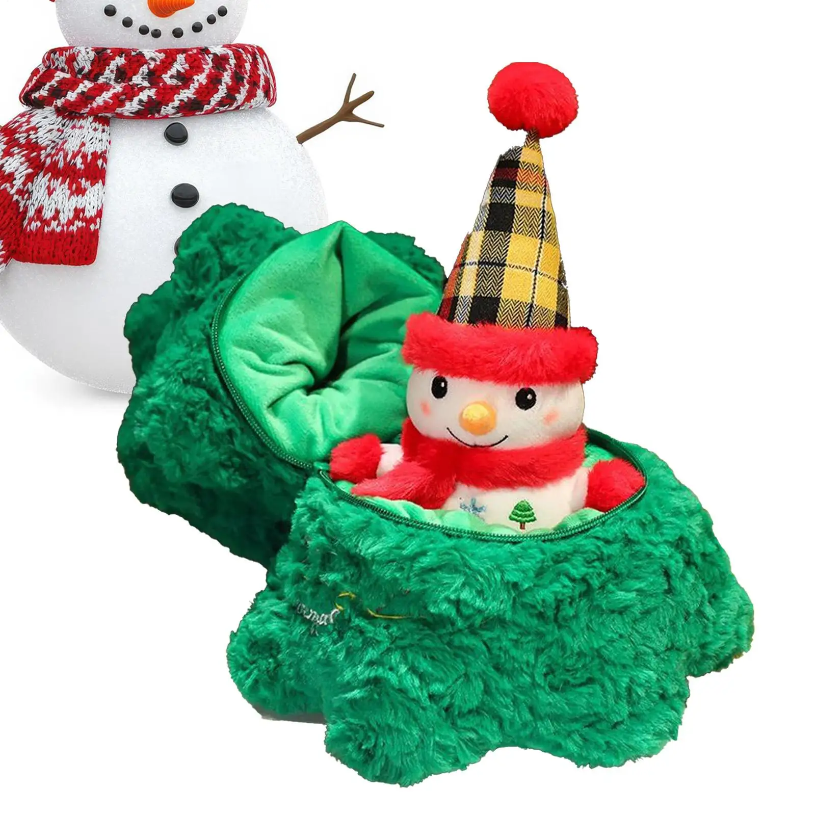 

Christmas Plush Toy Cute Santa Christmas Tree Party Decorations Soft Doll Holiday Stuffed Animals For Bedroom Living Room School