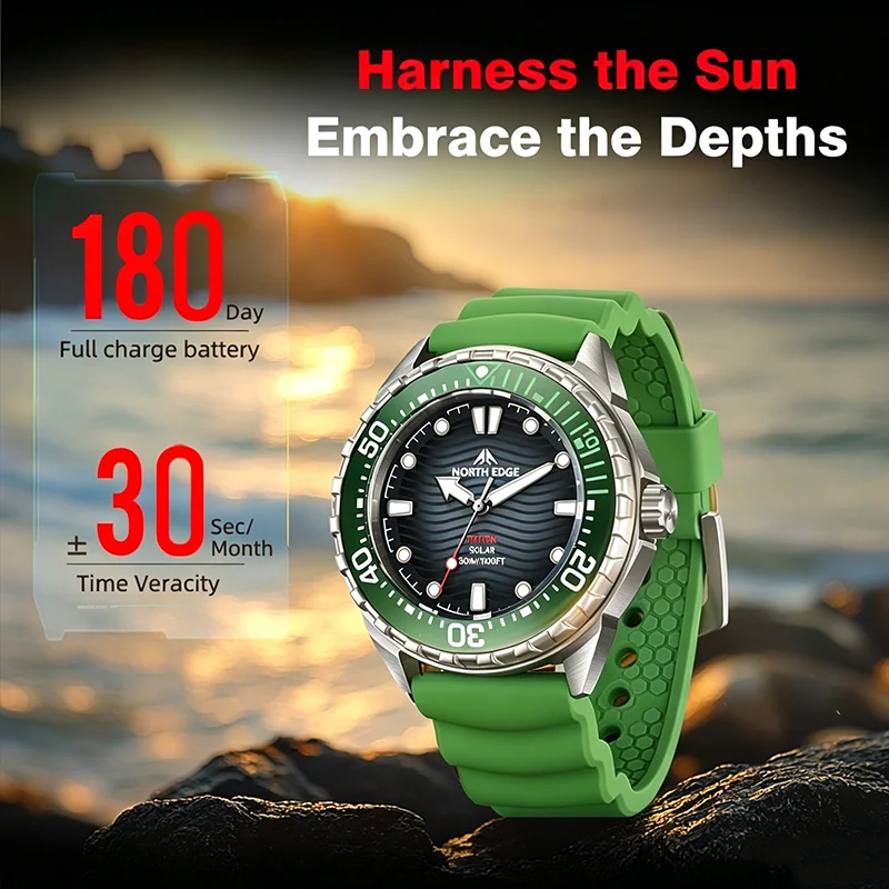 NORTH EDGE 2026 新型TRITONソーラー式ダ - Diver Watch 300M のレビューと価格