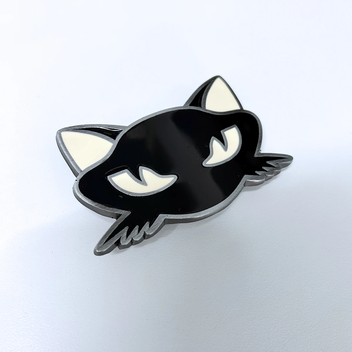 إبزيم حزام عتيق للقطط ، مينا سوداء ، شحن مجاني