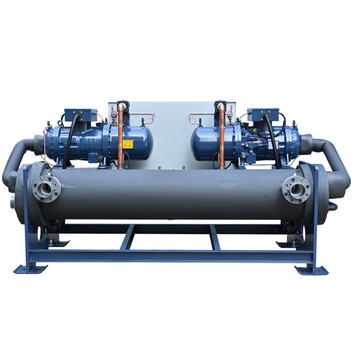 Manufacturer supplied screw chillers, commercial industrial refrigeration equipment, water-cooled screw chillers