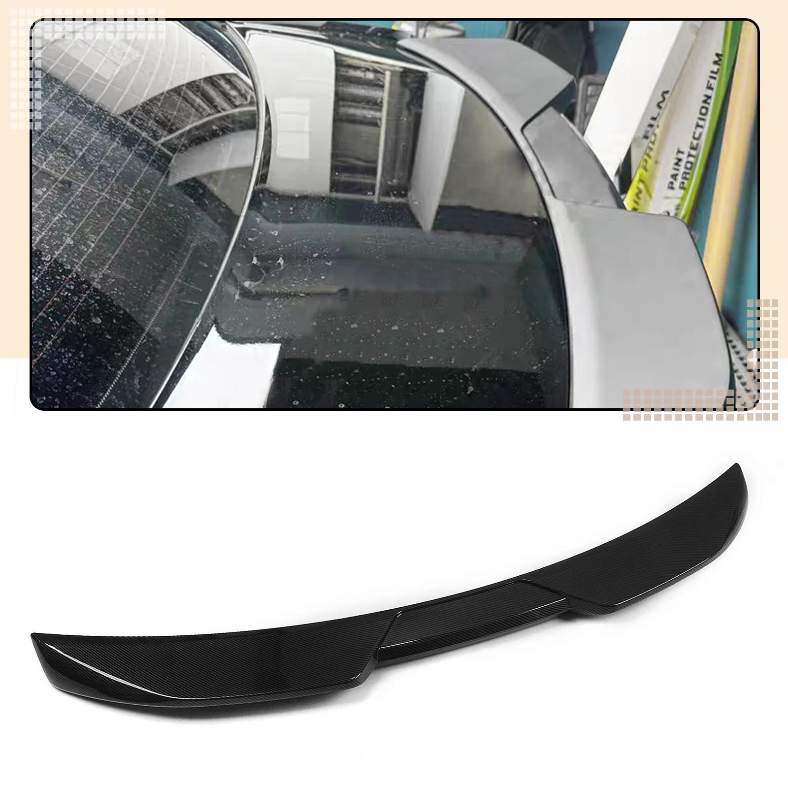 

For Chrysler 300 300C 300S 2011-2023 Rear Trunk Lid Boot Ducktail Lip Spoiler Gloss/Matte Black/Carbon Look Tail Splitter Wing