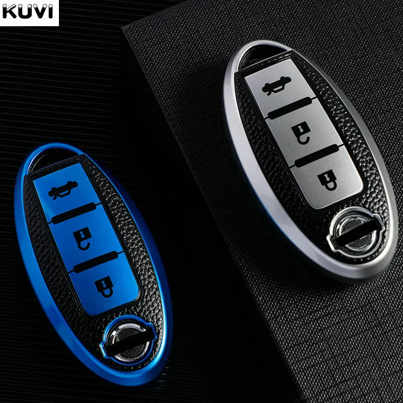 

Leather TPU Car Smart Key Case Cover For Nissan Qashqai Juke X-Trail T31 T32 Altima Rogue Murano For Infiniti FX35 QX60 Q50