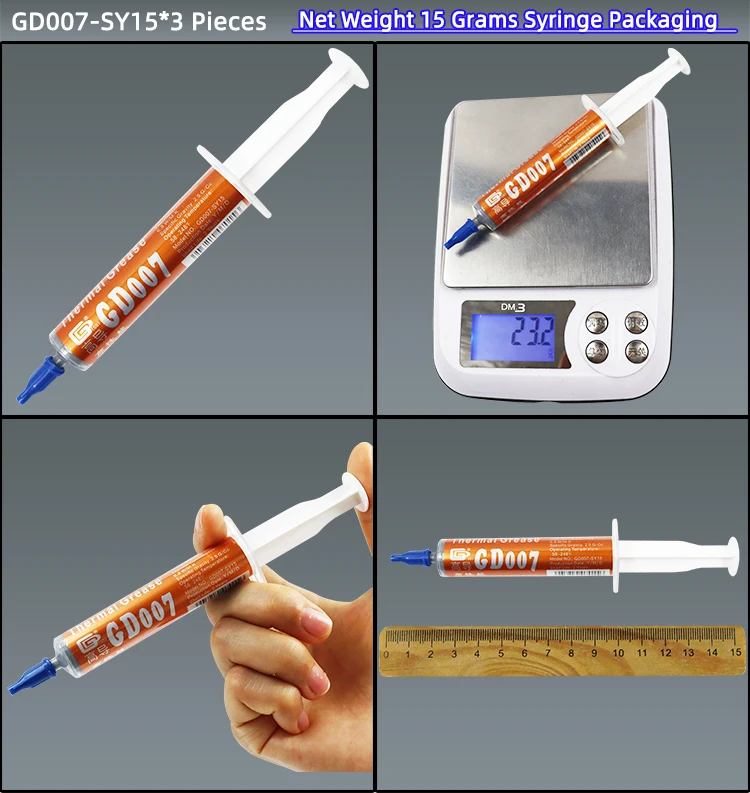 GD007 Wärmeleitpaste Gips Kühlkörper Verbindung Kühlnetz Gewicht 0,5/1/3/7/15/30/150 Gramm für CPU SSY ST CB CN MB BA BR – Detail 9