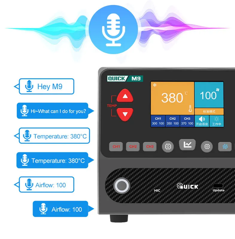 QUICK M9 Intelligent Hot Air Station 1300W 9-CH 4