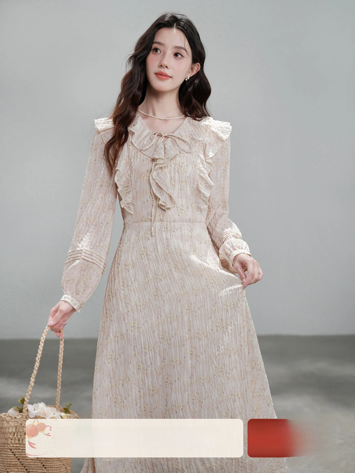 

Женская юбка Ele V-ne с цветочным принтом, на раннюю весну, с высокой талией, А-силуэта, длинная, удобная, дышащая