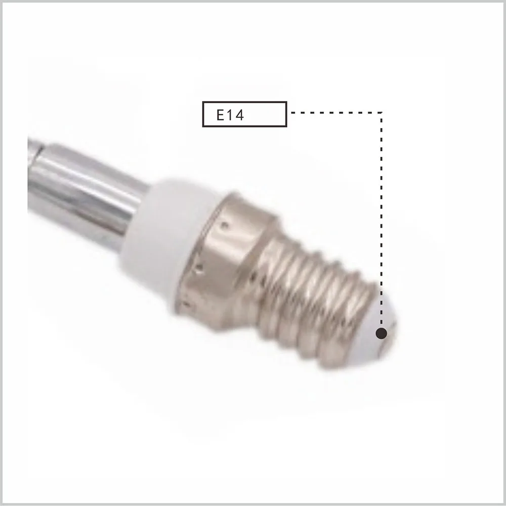 360℃ Elbow E14 to E27 Lengthened Lamp Holder LED Light Bulb Base Lamp Head Socket 195mm 295mm 395m 495mm 595mm