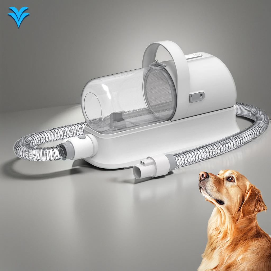 

High Quality 7-in-1 Pet Grooming Kit with Vacuum Cleaning Includes ABS and PP Nail Grinder and Other Hair Removal Tools