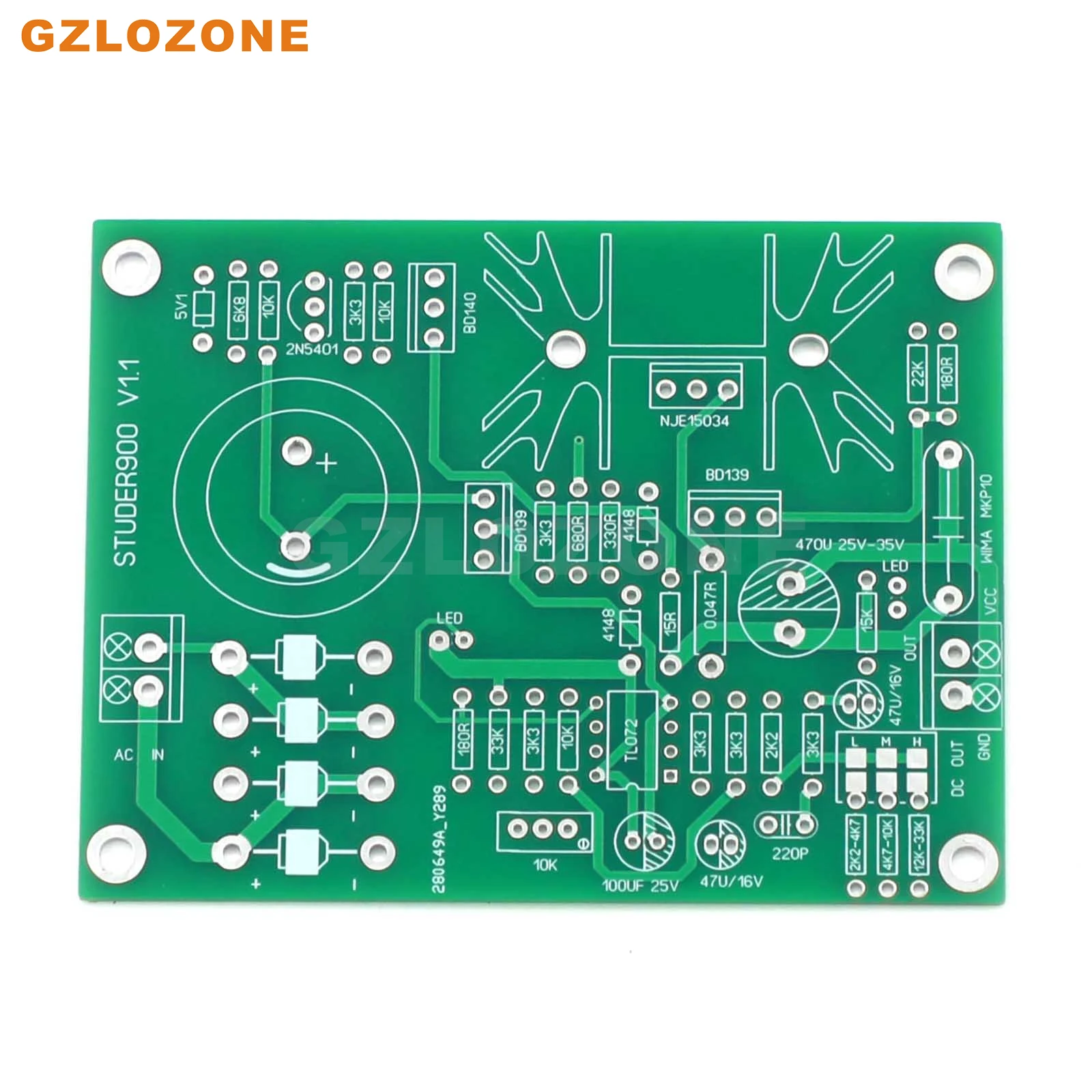 Base on STUDER 900 Circuit Power Supply Bare PCB For Preamplifier/DAC