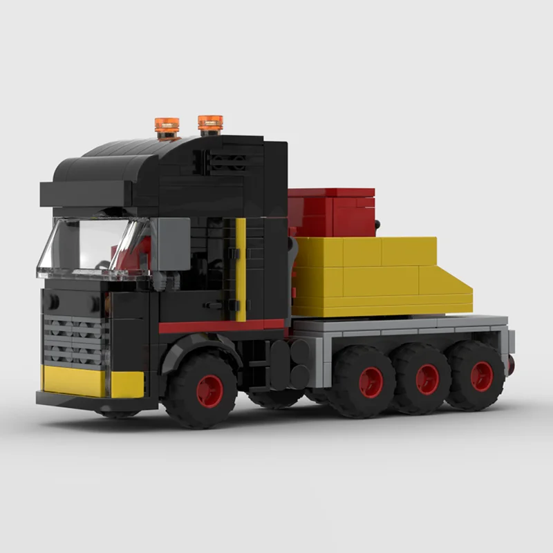 ตัวต่อรถเมืองแบบโมดูลาร์ ชุดยานพาหนะพิเศษ - รถบรรทุกพร้อมเครื่องกว้าน ของเล่นตัวต่อเทคโนโลยี ของขวัญคริสต์มาส DIY ของเล่นก่อสร้าง