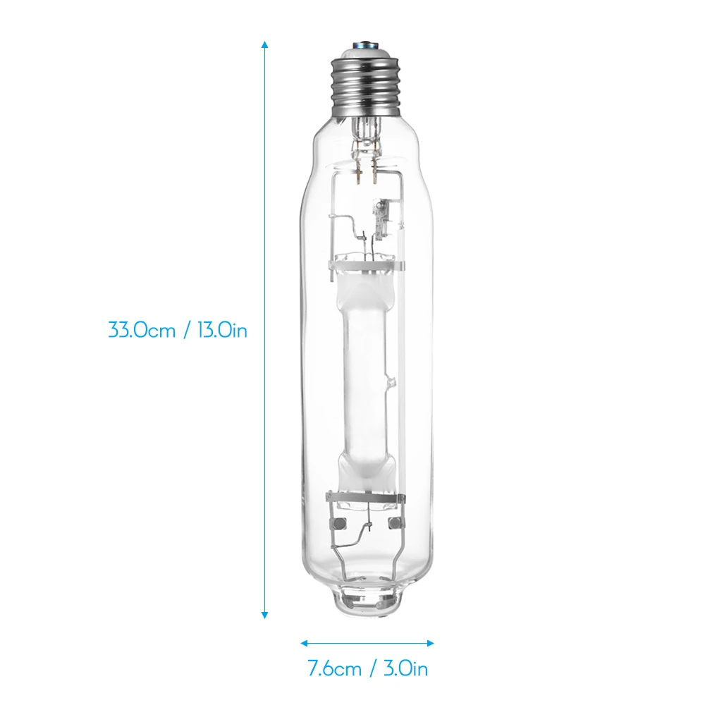 Metal Halide Bulb 1000W 6000K Vegetative Grow Light Greenhouse MH Lamp Full Spectrum Indoor Plant Growth Lights E40 Long