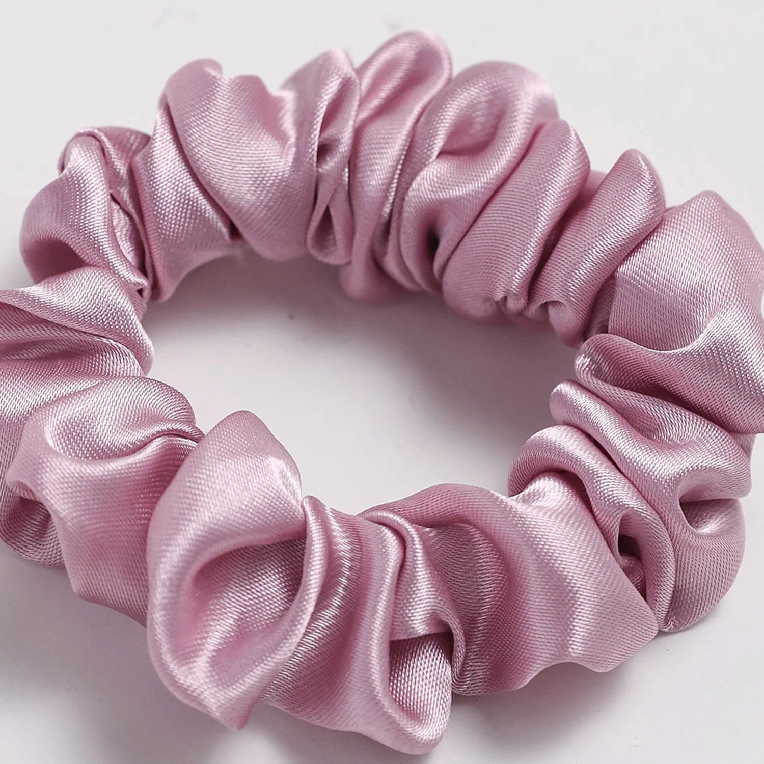 20Pcs Satin Simple Earth Color Ponytail Hair Tie Hair Accessories