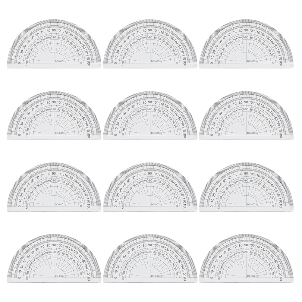 15 PCS Protractor Measuring Tools & Ladders Ruler Metal Stainless Steel Rules Angle Half Precision Student Architecture