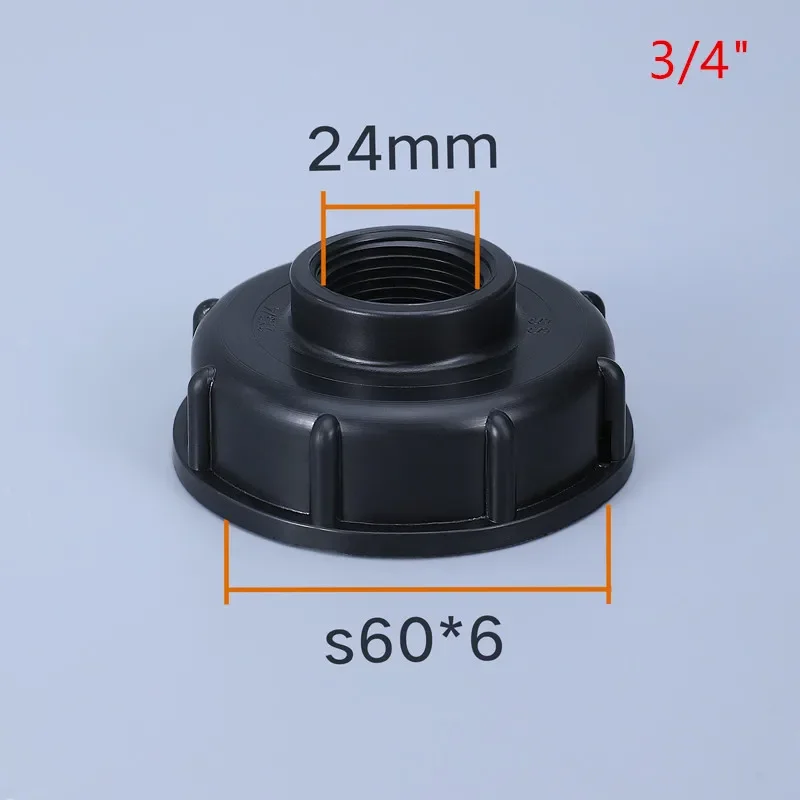 S60x6 Coarse Thread IBC Tank Tap Connecter X 1/2\'\' 3/4\'\' Water Coupling Adapter 1000L Garden Home Replacement Valve Fitting