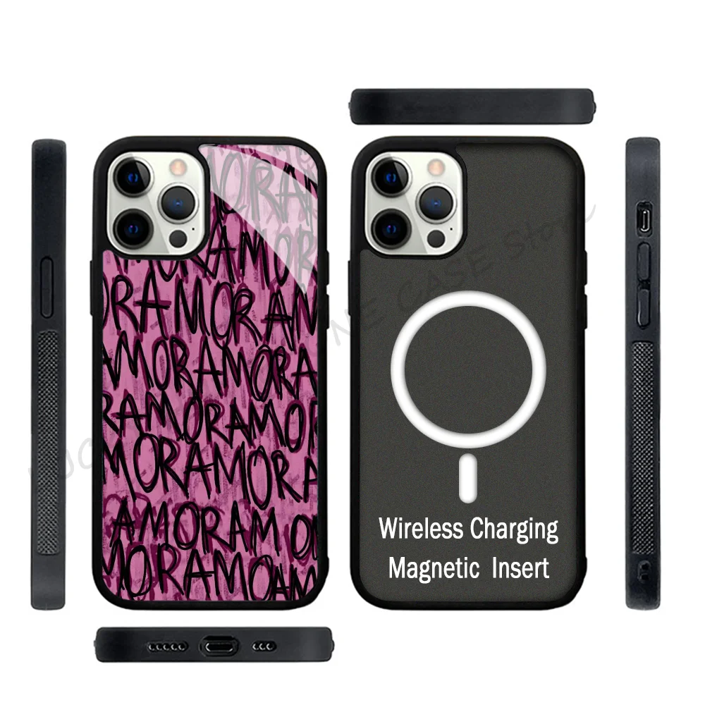 

Cute Love Heart Amor Phone Case Phone Case Strong Magnetic For IPhone 15 14 13 Pro Max 11 12 Mini For Magsafe