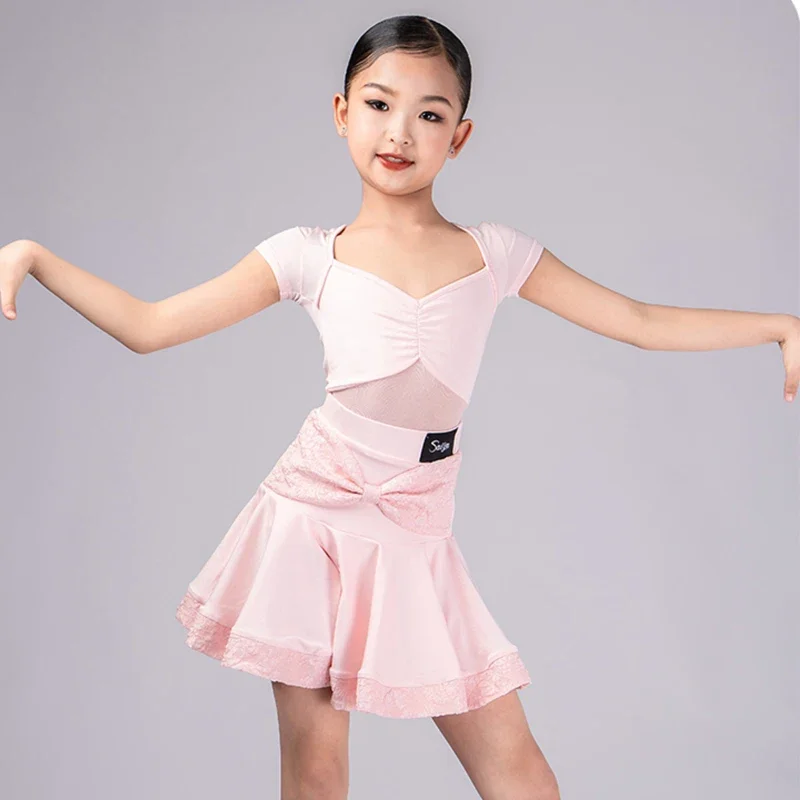 

Children'S National Standard Ballroom Dance Costumes Girls Latin Dance Performance Dress Kids Competition Dancing Wear
