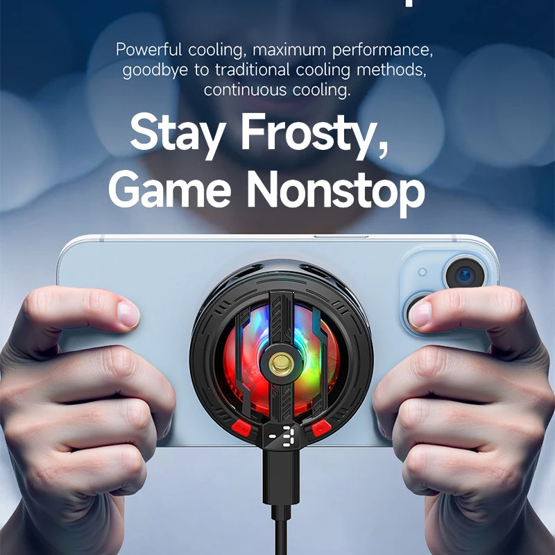 New S01 Arrival Mobile Phone Cooling Semiconductor Radiator Mini Magnetic Ice Making RGB Fan Gaming Cooler Desk Use Type-C Quiet