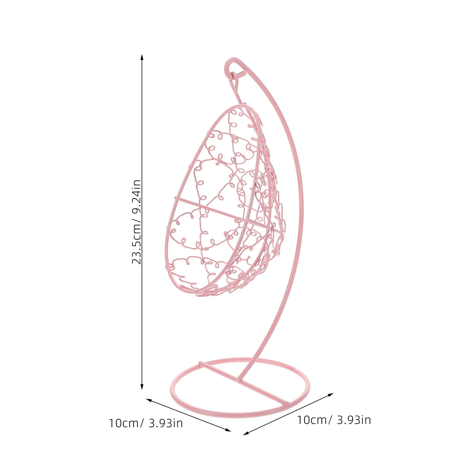 Miniatur-Metall-Schaukelstuhl, romantische hängende Hängematte aus Eisen für drinnen und draußen, Gartendekoration, Kinderzimmer, DIY, niedliche Möbelornament