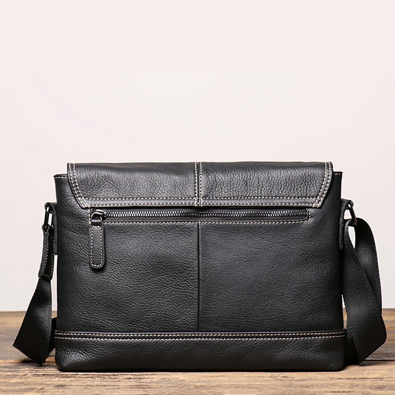 Imagem -03 - Luokir Casual Couro Genuíno dos Homens Crossbody Bolsa de Ombro do Escritório Clássico Aleta Bolsa do Mensageiro para 11 Polegada Ipad Pro