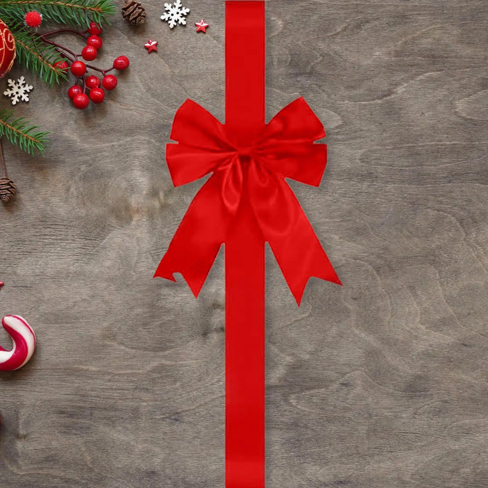 Weihnachtsschleifen, wiederverwendbar, Partydekoration, Weihnachtsschranktür, rote Bänder, Festivalschleifen für Eingangswände, Wände, Zäune, Bäume, Auto