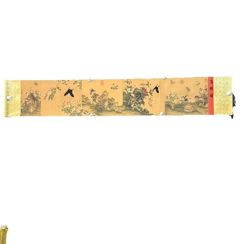 

Chinese Old long Scroll Painting, Butterfly Diagram Picture