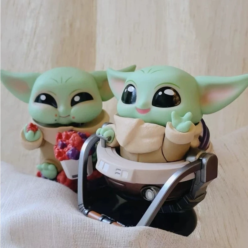 ホットトイズ-スターウォーズ-マンダロリアンとグローグ-コスビ-ブラインドボックス-ミニボブルヘッド-アクションフィギュア-コレクタブル-デスクトップデコレーション