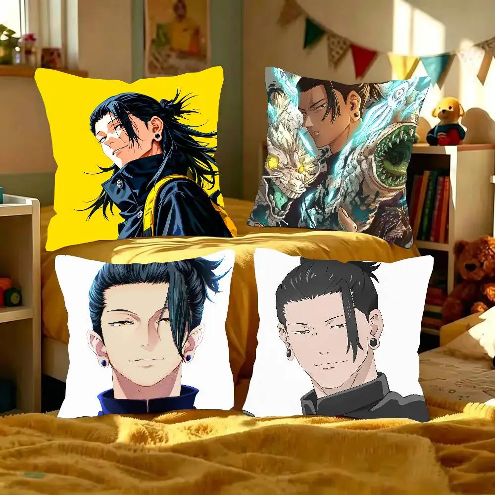Jujutsu Kaisen Geto Suguru Pillow Case Fashion Square Pillowcase Bedroom Sofa Room Ins Decoration Leisure