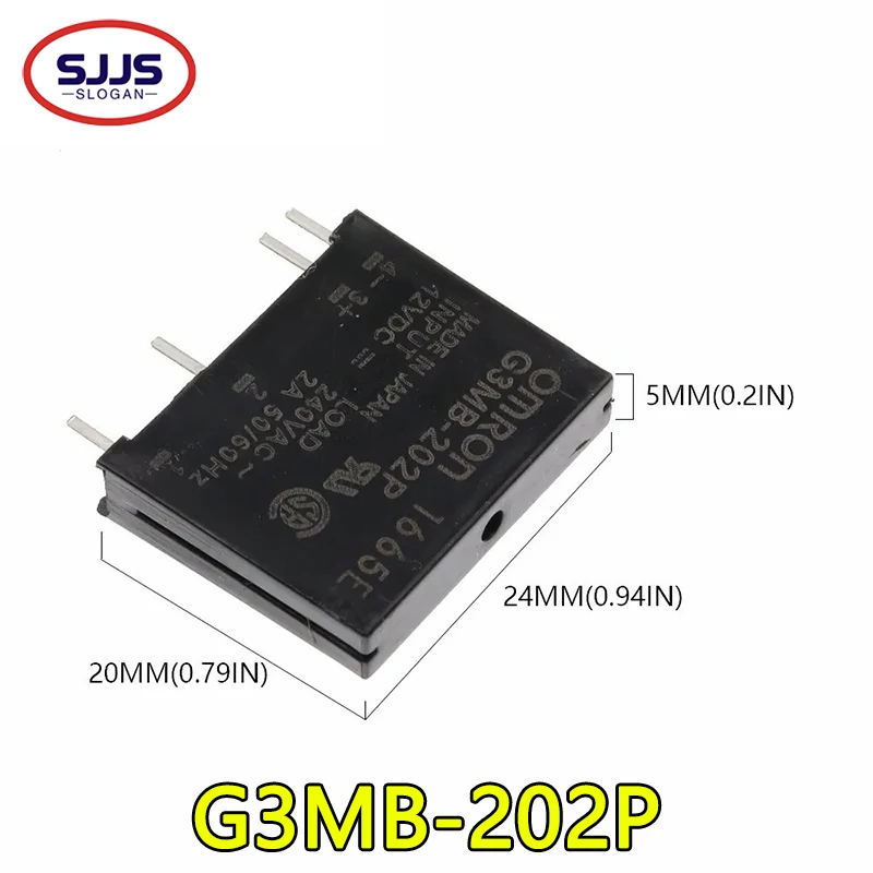 【5-1PCS】5V 12V 24V DC-AC Moduł przekaźnika półprzewodnikowego G3MB-202P PCB SIP SSR AC 240V 2A Przekaźnik rezystora obwodu wyłącznika