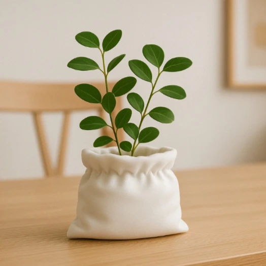 1pc 3D Printed Bohemian Square Plastic Plant Pot White Desktop Planter For Succulents Indoor Home Office Decor Gift