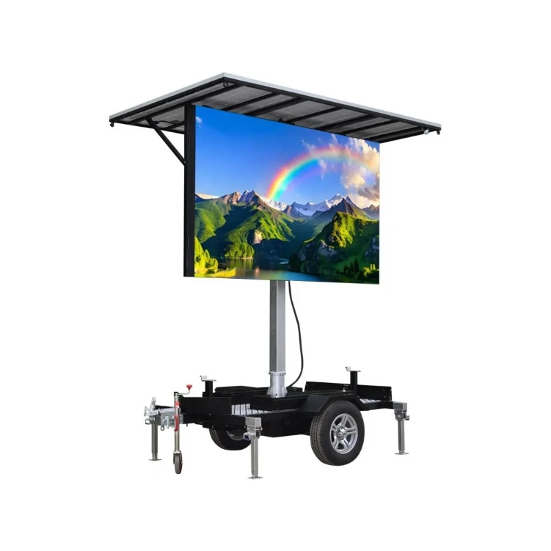 P10 P4 P5 Light Emitting Diode Solar Panel Digital Signage Billboard Car Graphics Light Emitting Diode Mobile Trailer